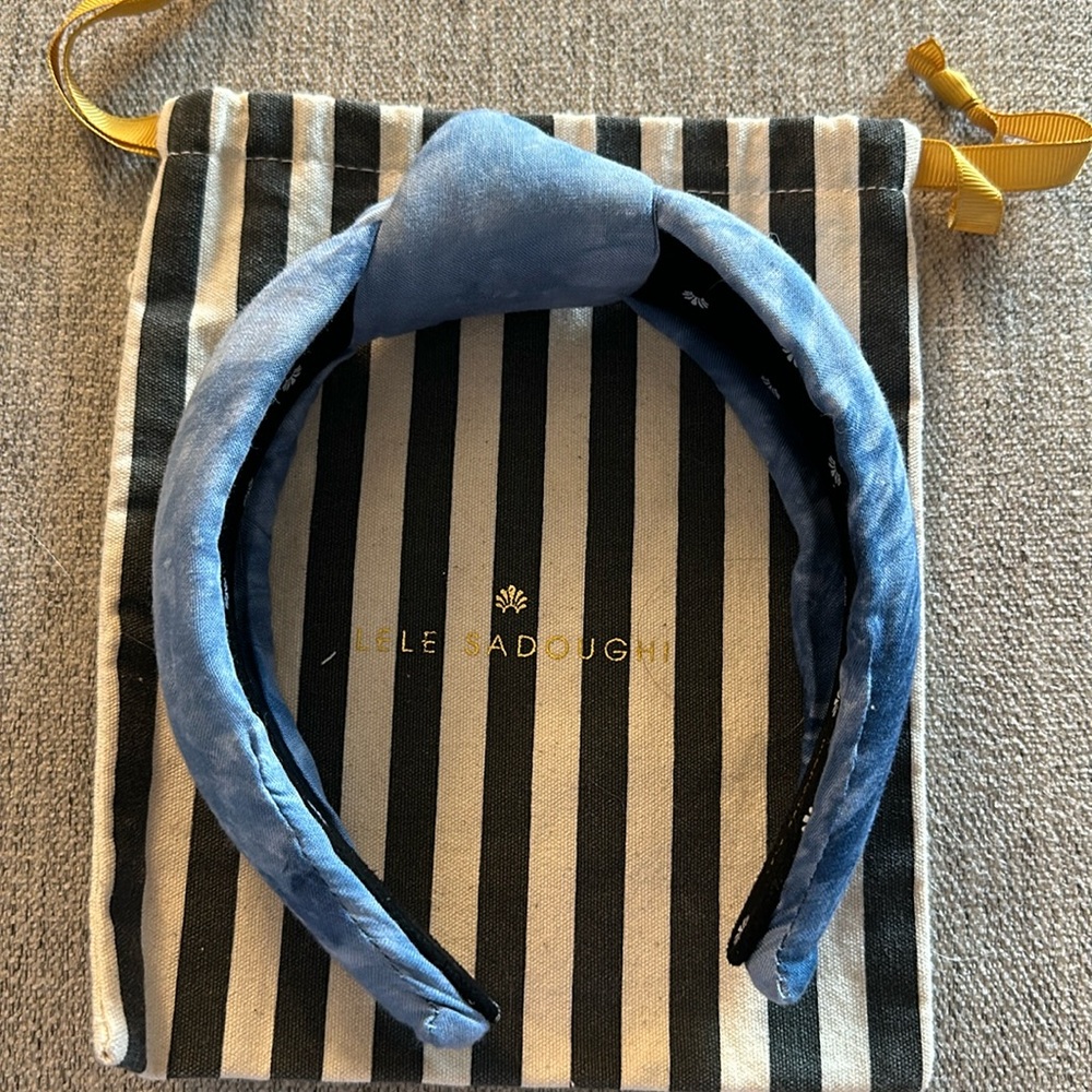 Lele Sadoughi Blue Tie Dye Headband